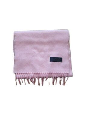 Cashmere Scarf Fringe Pink Barbiecore Barbie Hand Tailored 62 X 12 Rectangle